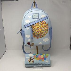 Loungefly Disney Pixar Up Balloon Chairs Backpack Wallet Set HTF 2PC LOT